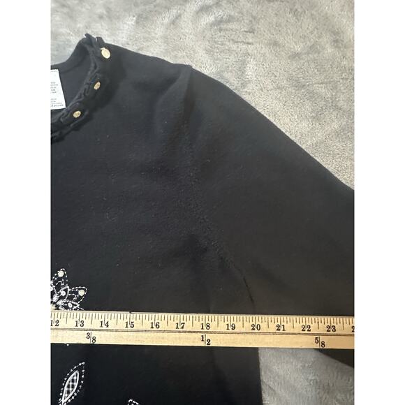 alfred dunner women top medium Black With Floral Pattern - Picture 7 of 8